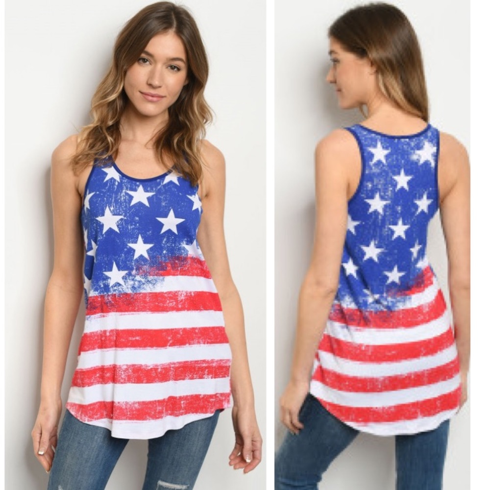 American Flag Tank Top S